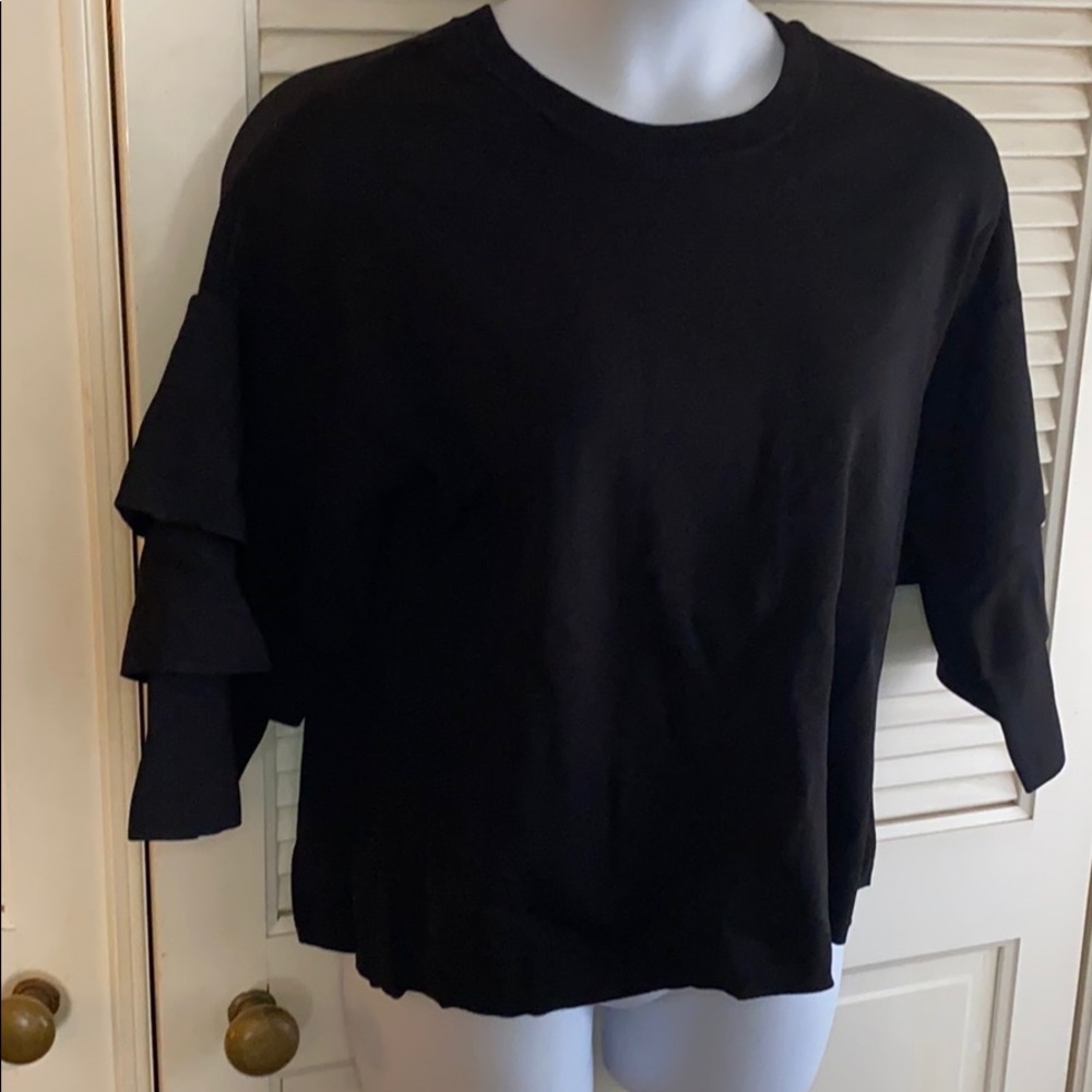 INC Plus-size Ruffle Sleeve Top - Picture 2 of 6